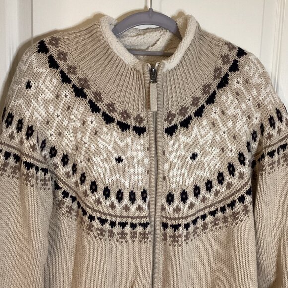Stormpack Sunice Men's Women's Fleece Lined Fair Isle Sweater Cardigan Size XXL - Picture 4 of 10